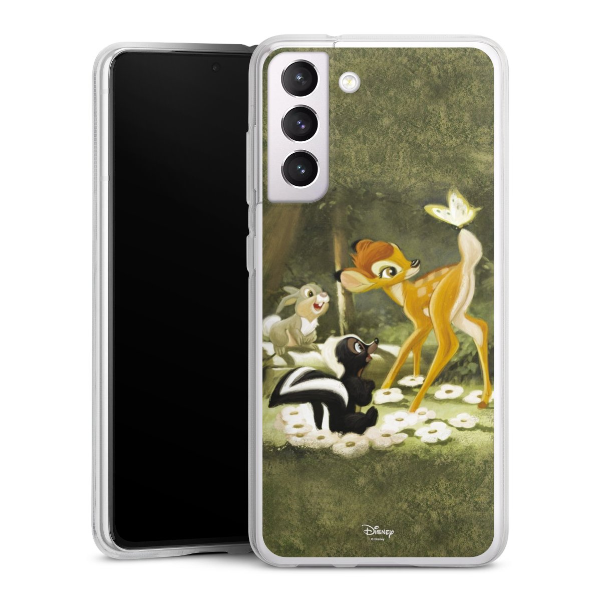 Galaxy S21 FE 5G Handy Silikon Hülle Case transparent Handyhülle Disney Official Licensed Product Bambi Silikon Case