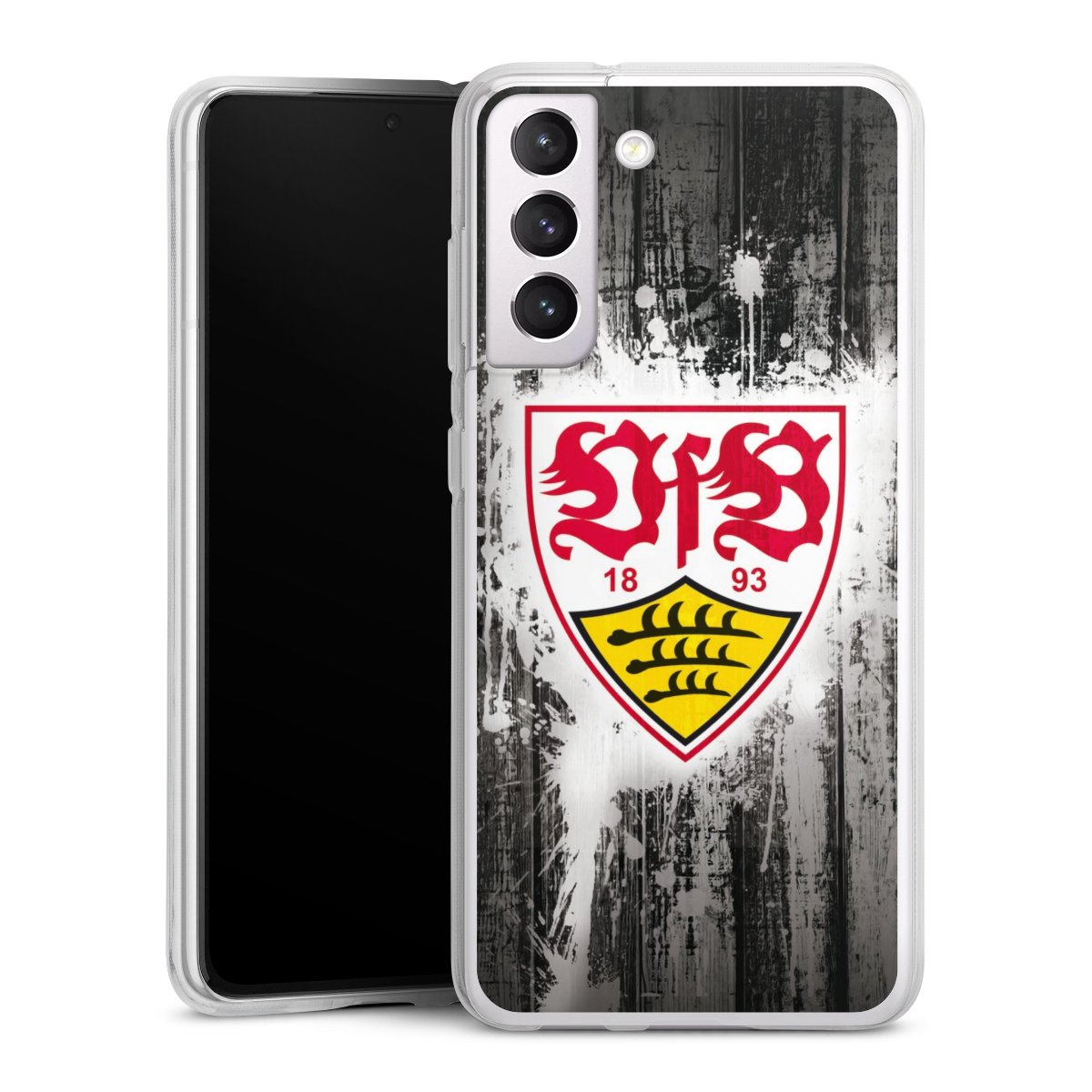 Galaxy S21 FE 5G Handy Silikon Hülle Case transparent Handyhülle Vfb Stuttgart Official Licensed Product Silikon Case