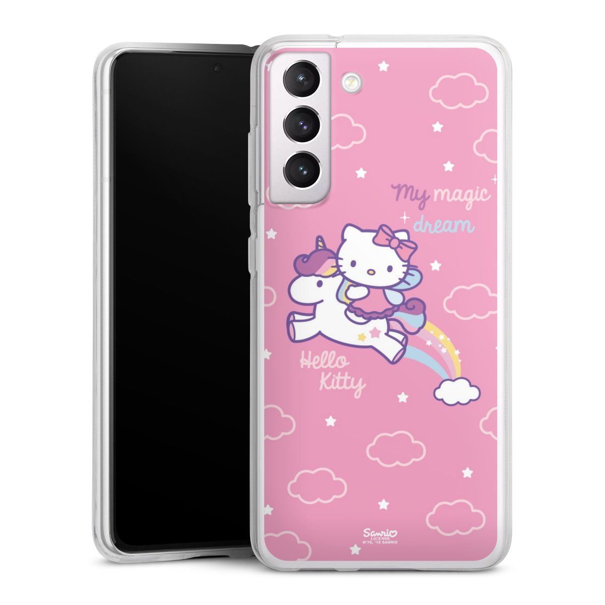 Galaxy S21 FE 5G Handy Silikon Hülle Case transparent Handyhülle Einhorn Official Licensed Product Hello Kitty Silikon Case