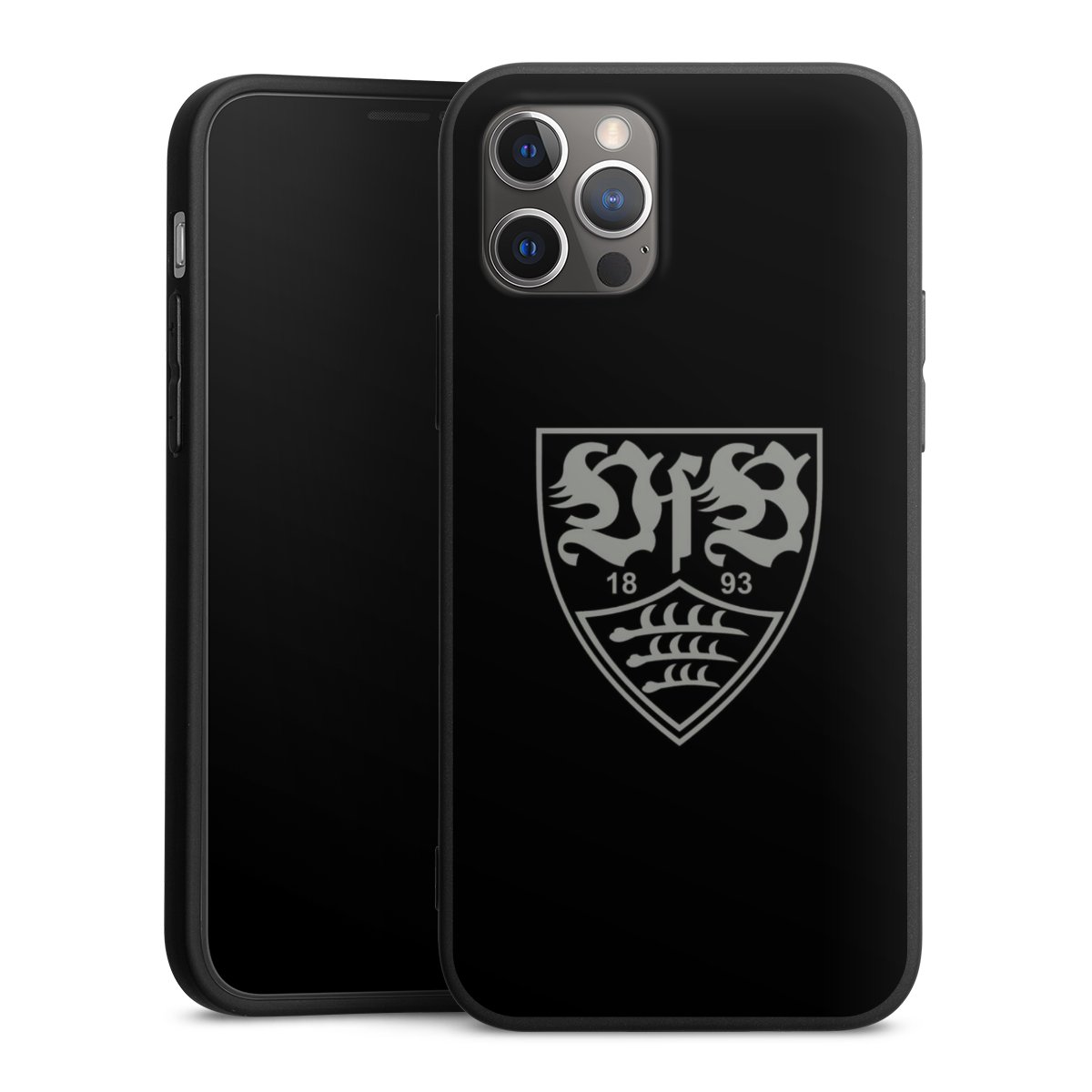 iPhone 12 Pro Handy Premium Silikon Hülle Handyhülle schwarz Case Official Licensed Product Vfb Stuttgart Silikon Premium Case