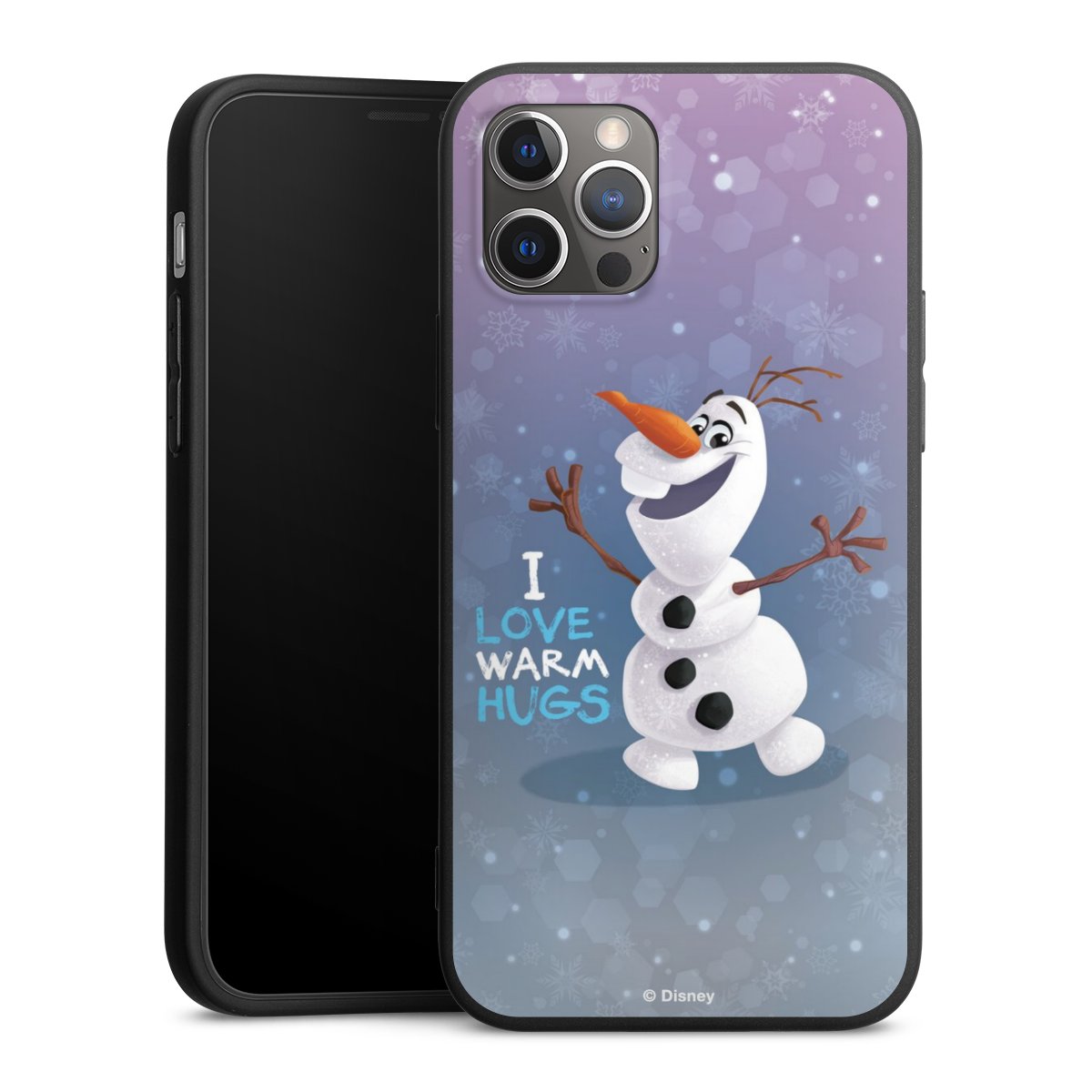 iPhone 12 Pro Handy Premium Silikon Hülle Handyhülle schwarz Case Frozen Frozen Olaf Official Licensed Product Silikon Premium Case