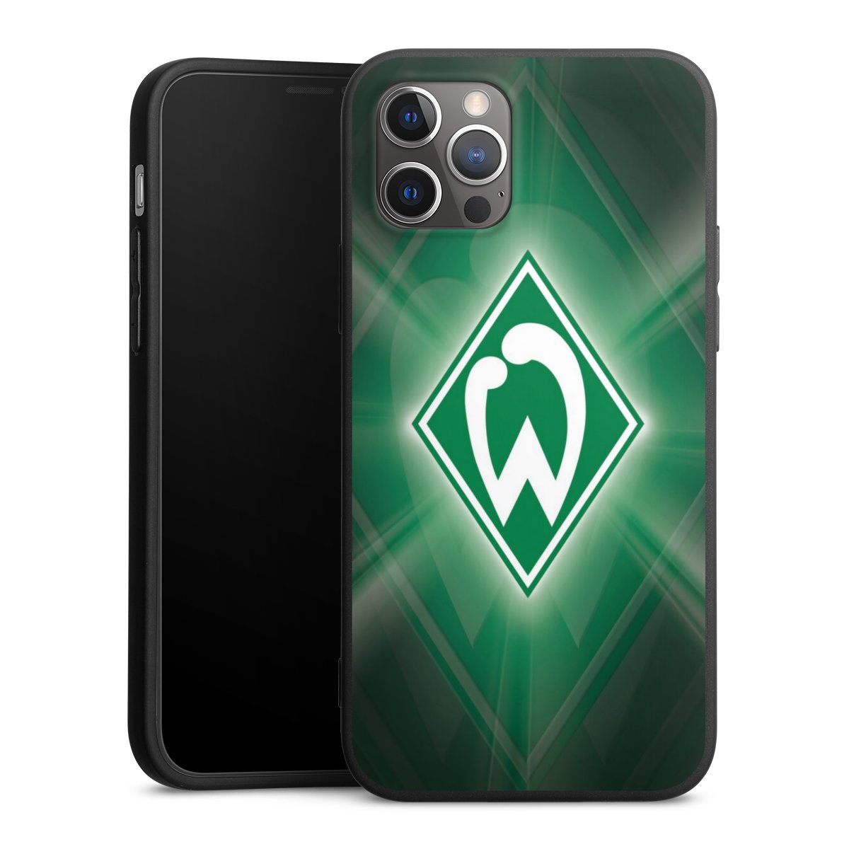 iPhone 12 Pro Handy Premium Silikon Hülle Handyhülle schwarz Case Sv Werder Bremen Official Licensed Product Coat Of Arms Silikon Premium Case