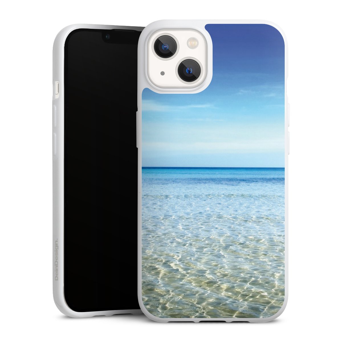 iPhone 13 Handy Silikon Hülle Case weiß Handyhülle Urlaub Sky Ocean Silikon Case