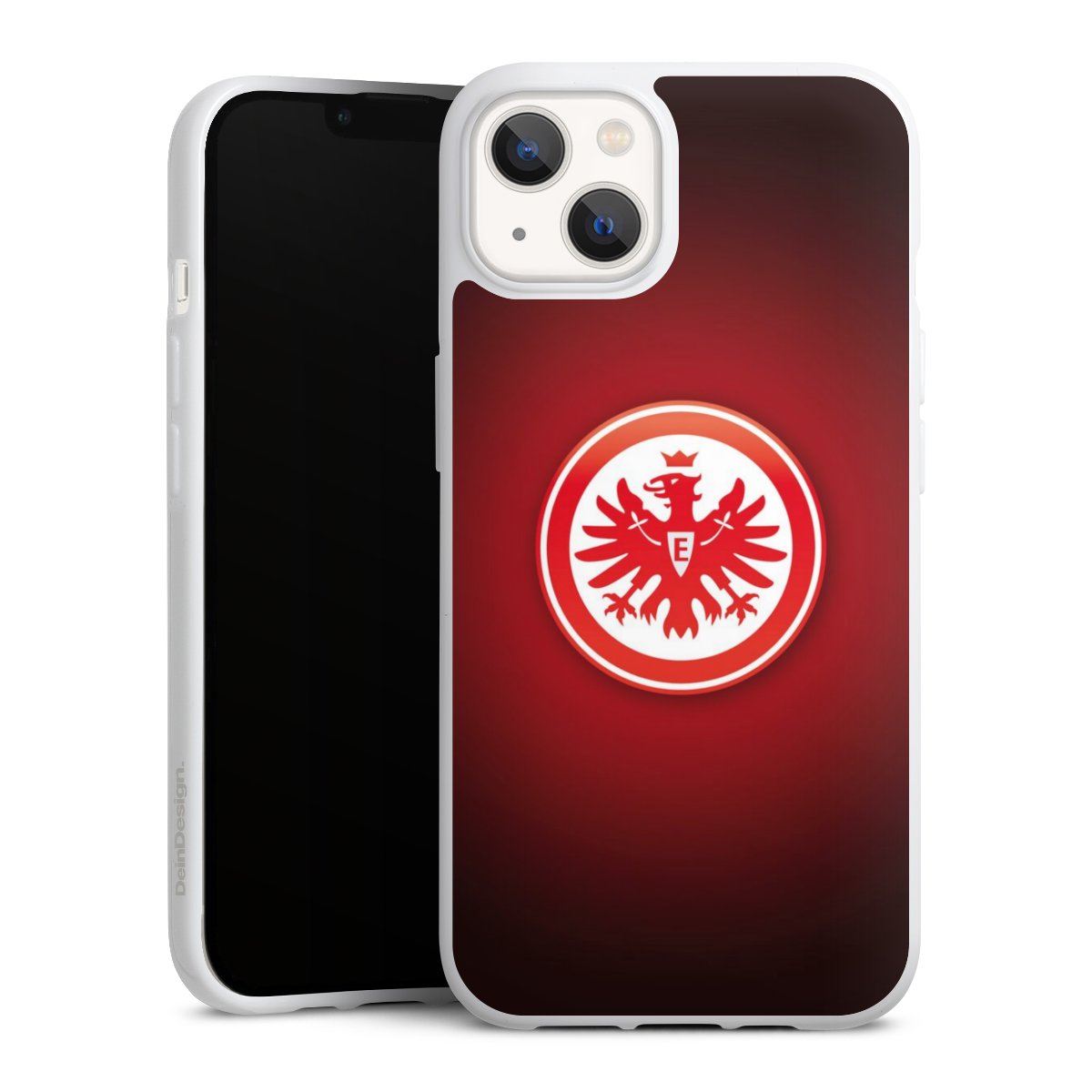 iPhone 13 Handy Silikon Hülle Case weiß Handyhülle Eintracht Frankfurt Official Licensed Product Coat Of Arms Silikon Case