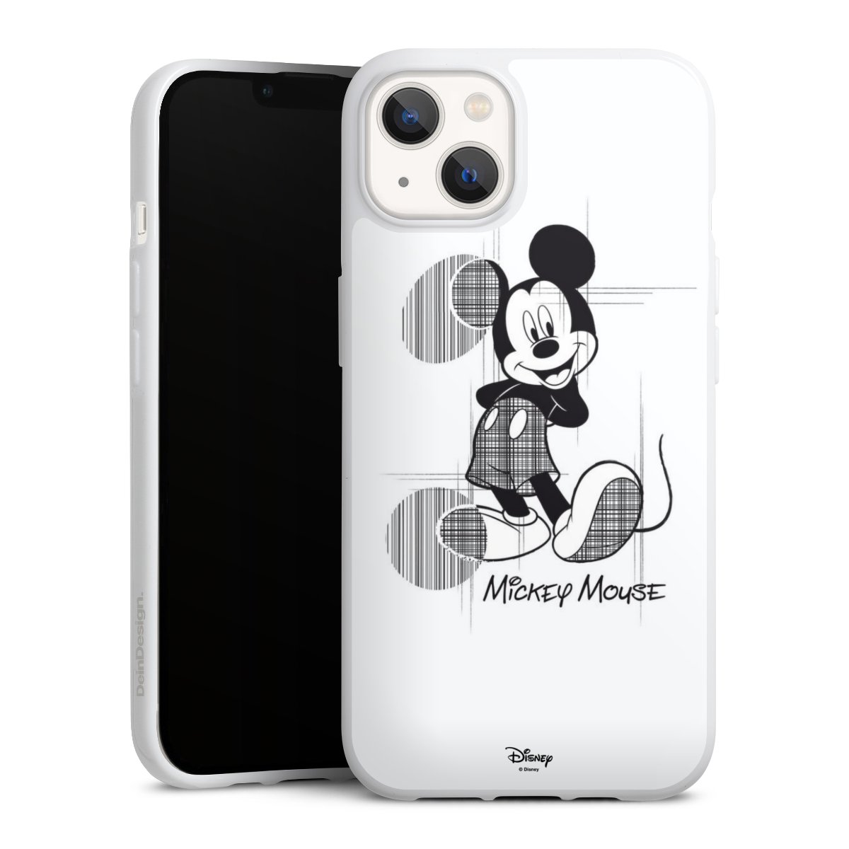 iPhone 13 Handy Silikon Hülle Case weiß Handyhülle Disney Official Licensed Product Mickey Mouse Silikon Case