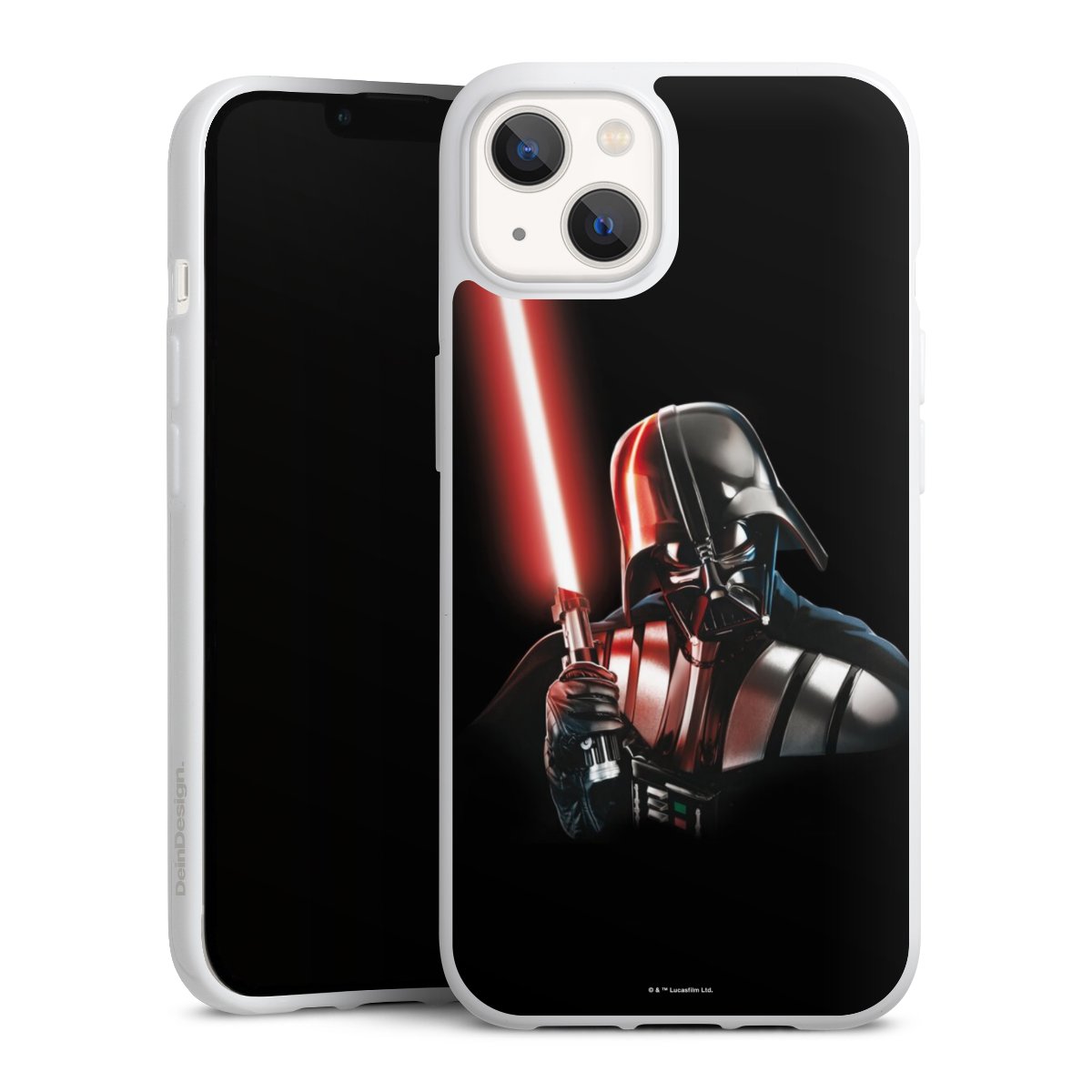 iPhone 13 Handy Silikon Hülle Case weiß Handyhülle Star Wars Merchandise Darth Vader Silikon Case