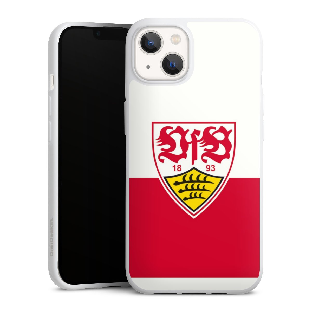 iPhone 13 Handy Silikon Hülle Case weiß Handyhülle Official Licensed Product Logo Vfb Stuttgart Silikon Case