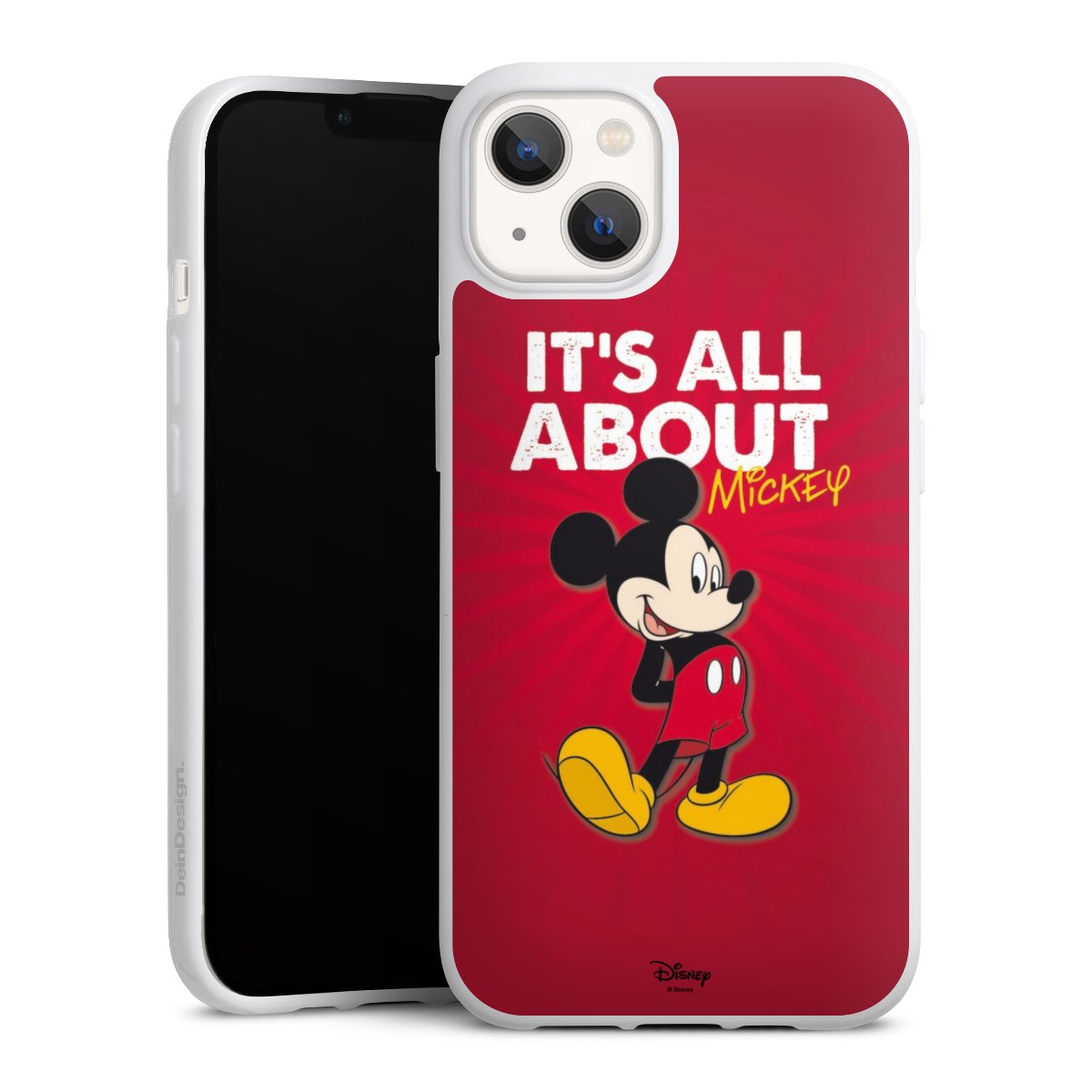 iPhone 13 Handy Silikon Hülle Case weiß Handyhülle Mouse Disney Official Licensed Product Silikon Case