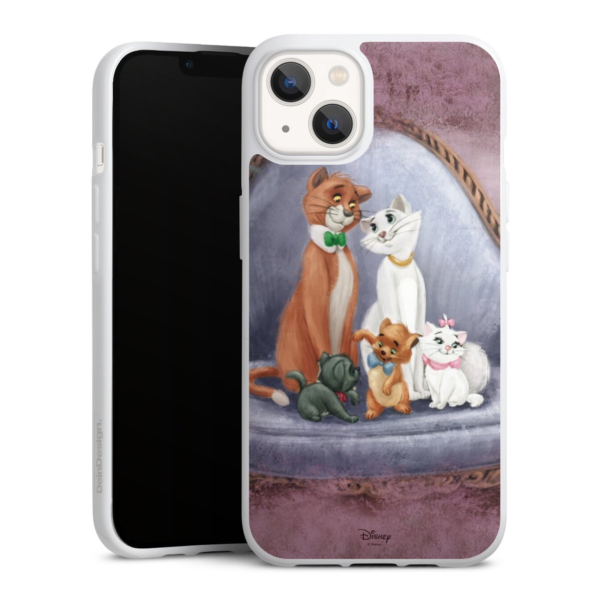 iPhone 13 Handy Silikon Hülle Case weiß Handyhülle Official Licensed Product Disney Aristocats Silikon Case