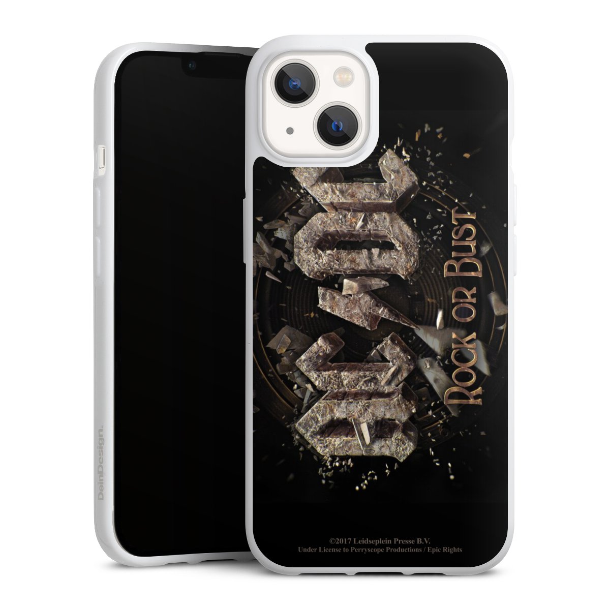 iPhone 13 Handy Silikon Hülle Case weiß Handyhülle Acdc Official Licensed Product Rock Or Bust Silikon Case