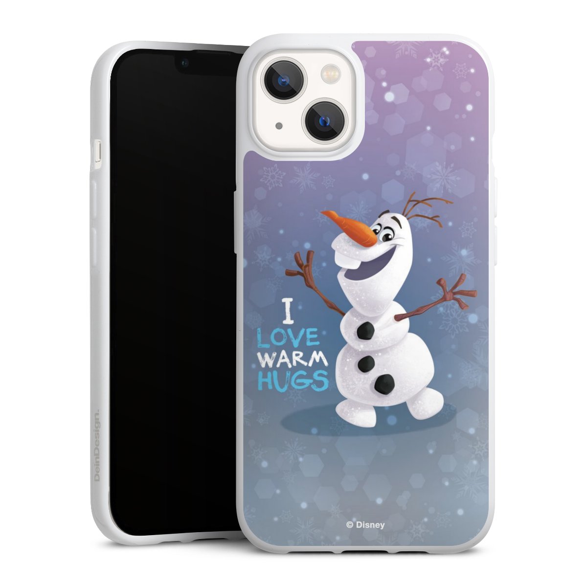 iPhone 13 Handy Silikon Hülle Case weiß Handyhülle Frozen Frozen Olaf Official Licensed Product Silikon Case