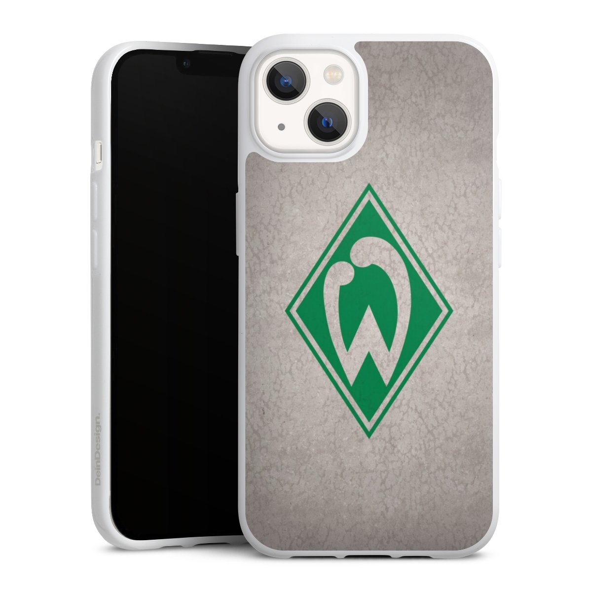 iPhone 13 Handy Silikon Hülle Case weiß Handyhülle Sv Werder Bremen Concrete Official Licensed Product Silikon Case