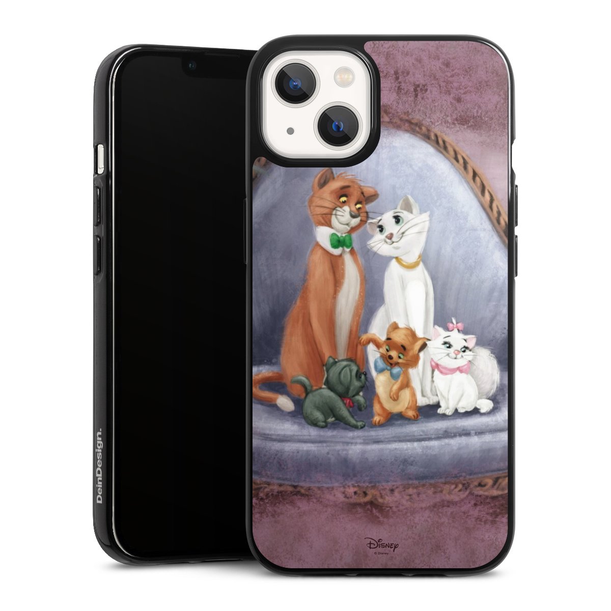 iPhone 13 Handy Silikon Hülle Case schwarz Handyhülle Official Licensed Product Disney Aristocats