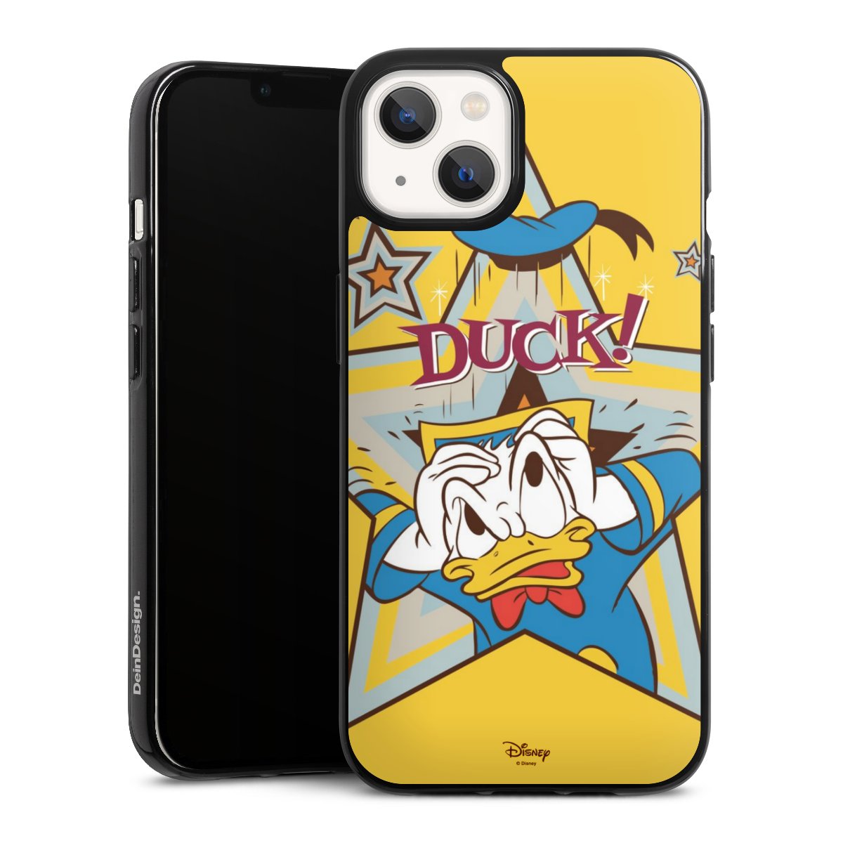 iPhone 13 Handy Silikon Hülle Case schwarz Handyhülle Official Licensed Product Donald Duck Disney