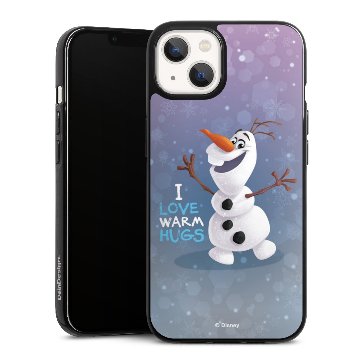 iPhone 13 Handy Silikon Hülle Case schwarz Handyhülle Frozen Frozen Olaf Official Licensed Product