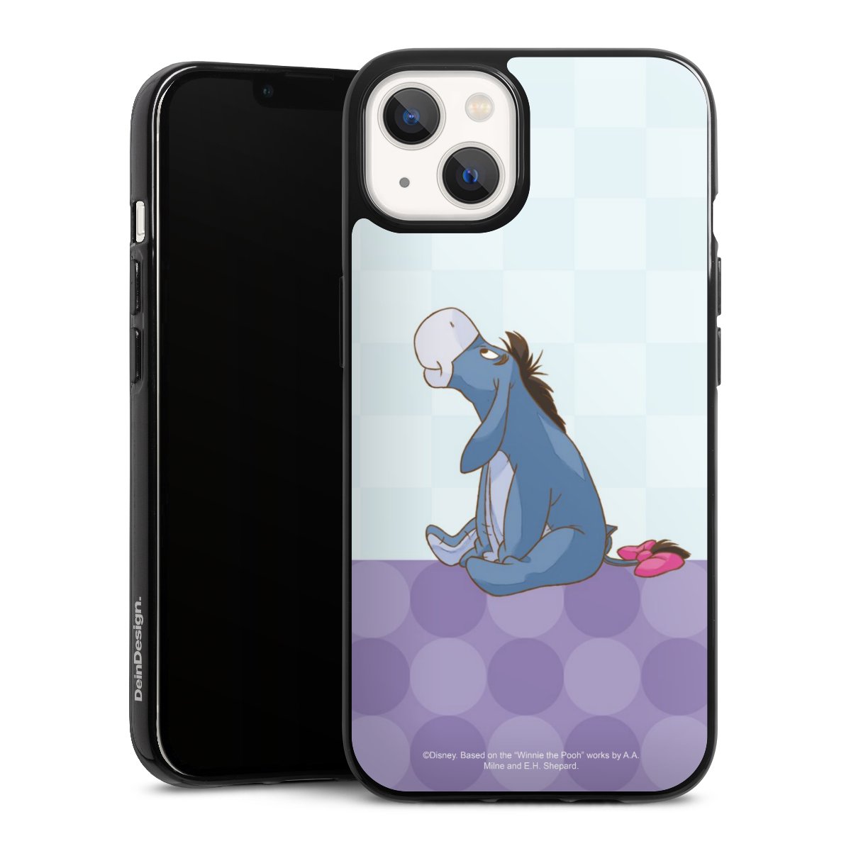 iPhone 13 Handy Silikon Hülle Case schwarz Handyhülle Disney Donkey Winnie The Pooh