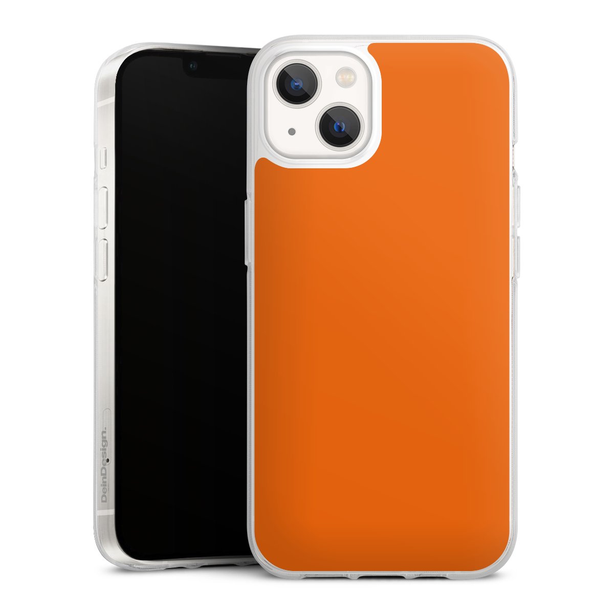 iPhone 13 Handy Silikon Hülle Case transparent Handyhülle Orange Colour Unicoloured Silikon Case