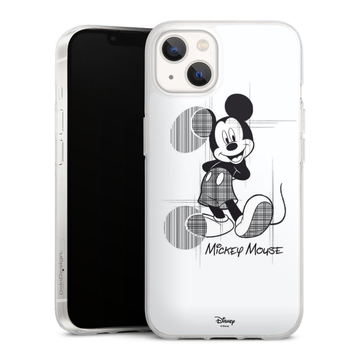 iPhone 13 Handy Silikon Hülle Case transparent Handyhülle Disney Official Licensed Product Mickey Mouse Silikon Case