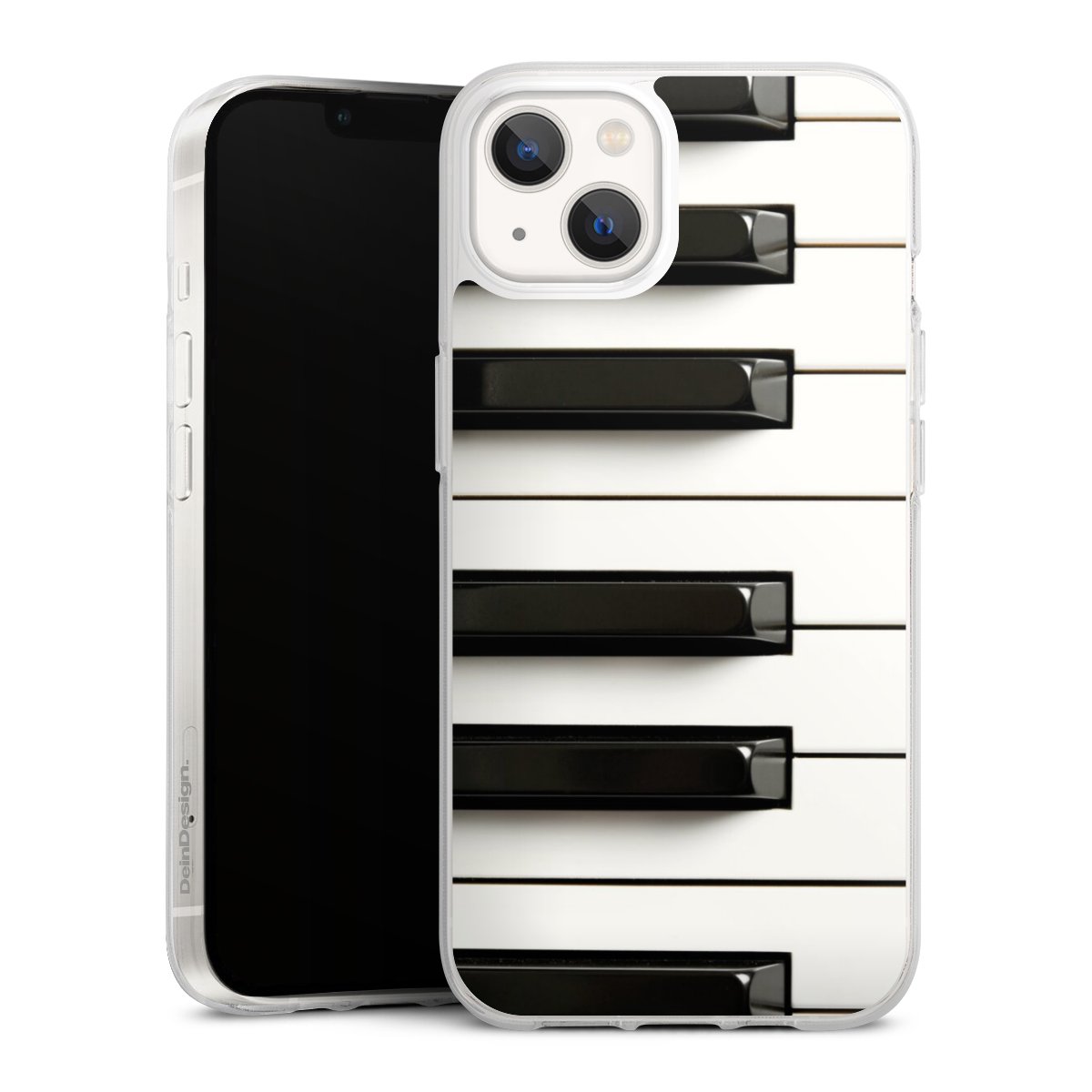 iPhone 13 Handy Silikon Hülle Case transparent Handyhülle Klavier Piano Music Silikon Case