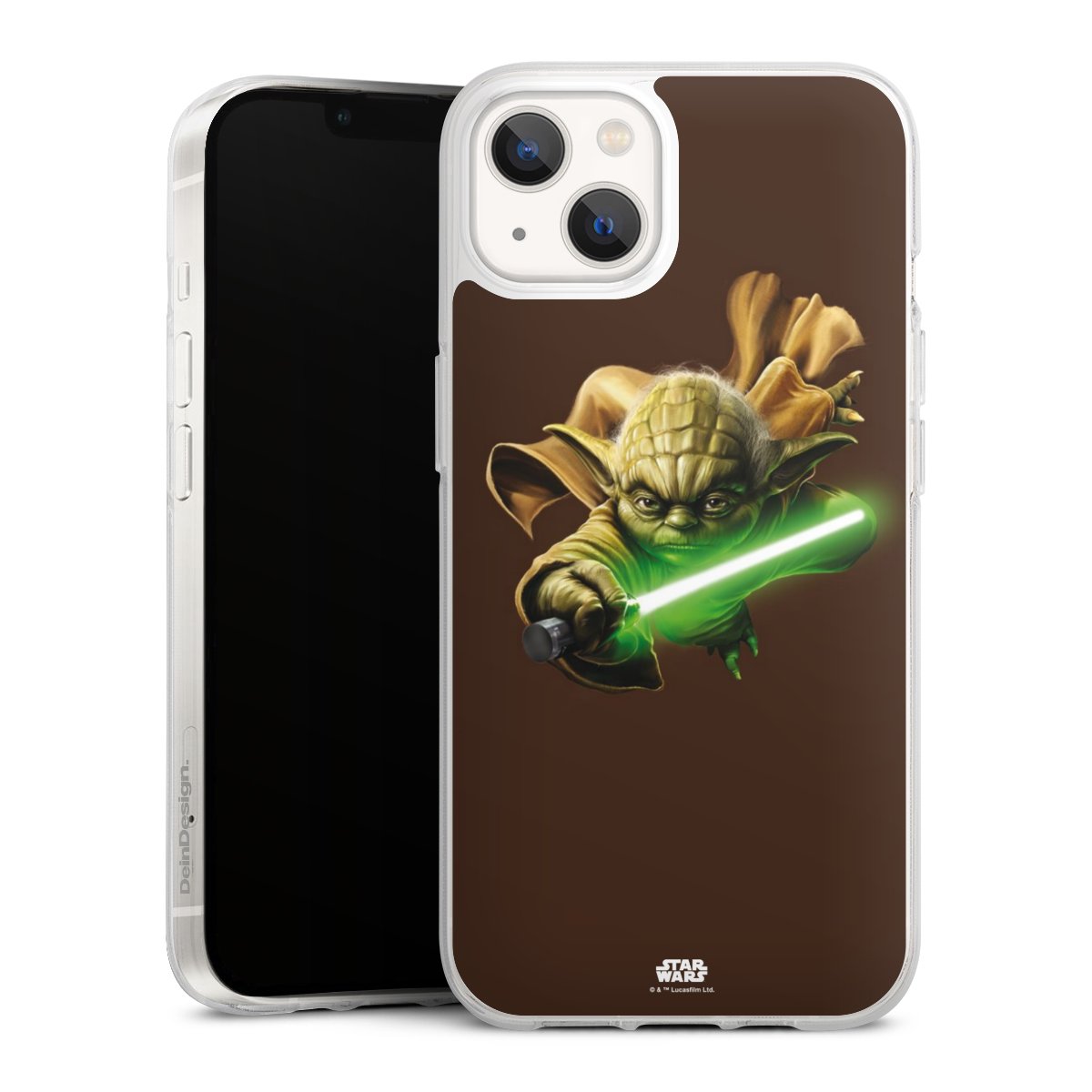 iPhone 13 Handy Silikon Hülle Case transparent Handyhülle Yoda Merchandise Star Wars Silikon Case