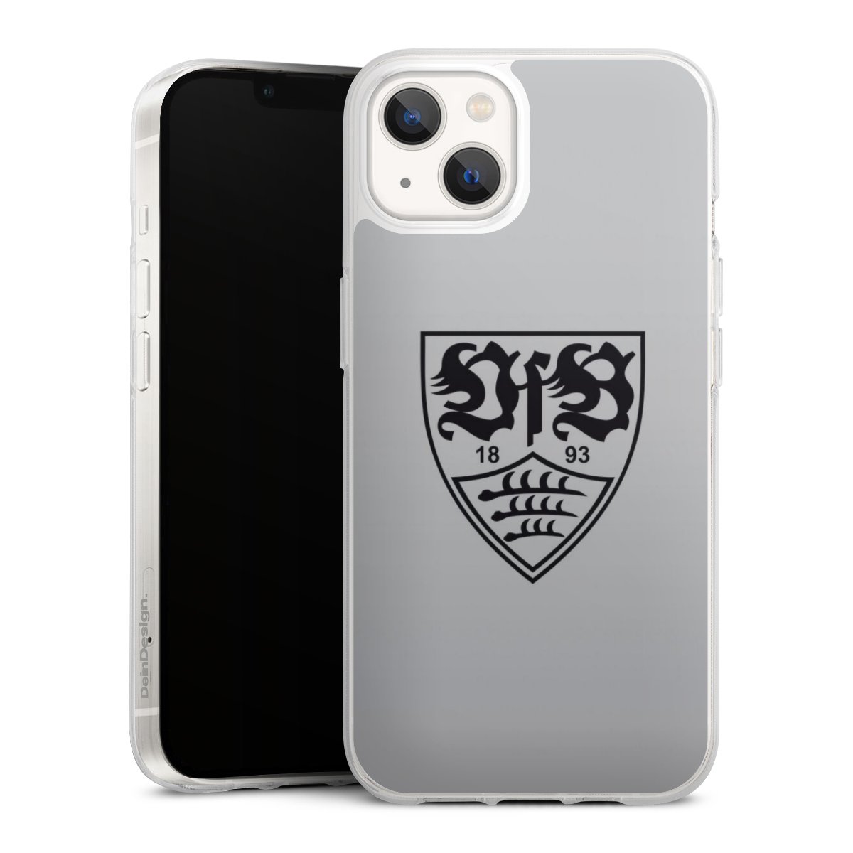 iPhone 13 Handy Silikon Hülle Case transparent Handyhülle Logo Vfb Stuttgart Official Licensed Product Silikon Case