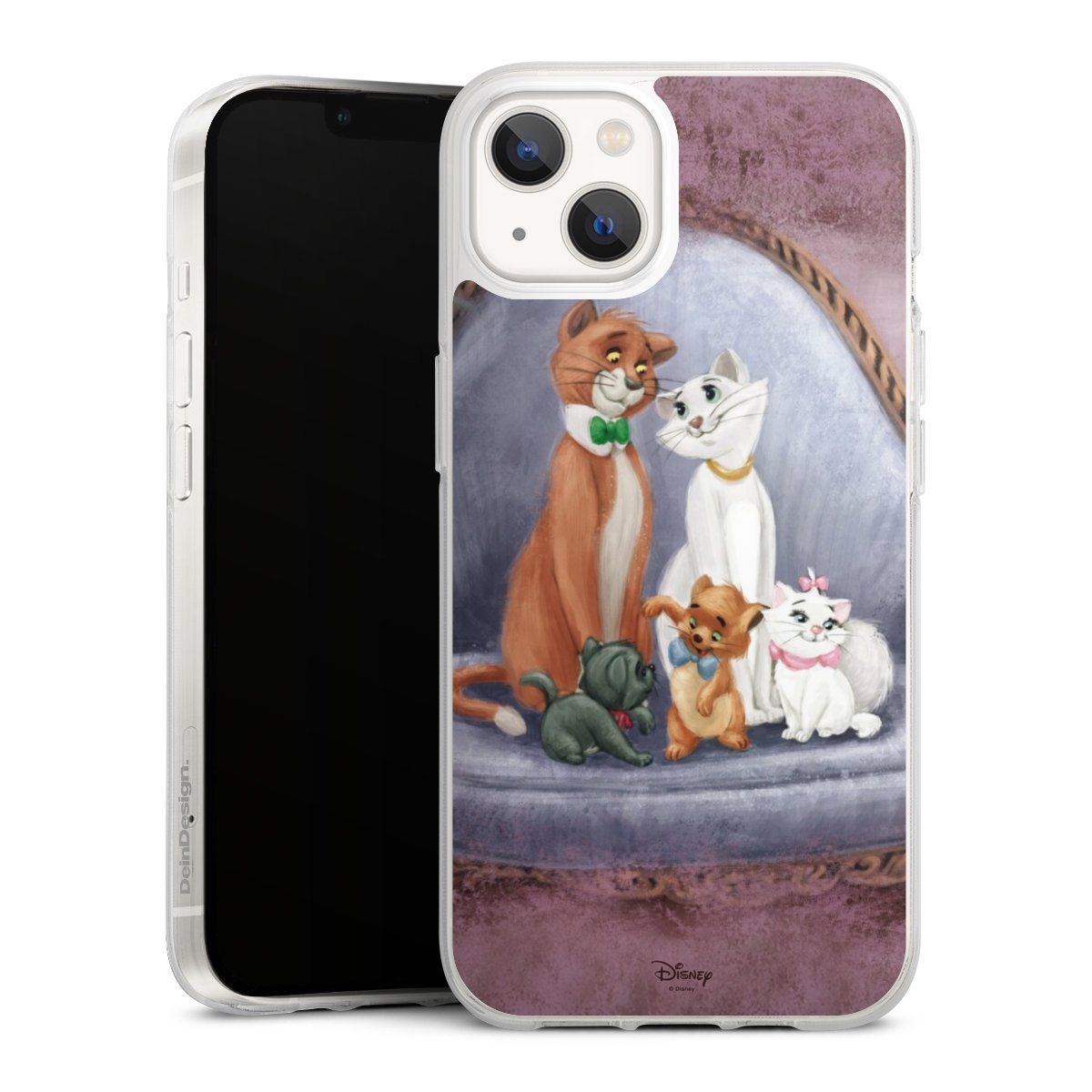 iPhone 13 Handy Silikon Hülle Case transparent Handyhülle Official Licensed Product Disney Aristocats Silikon Case