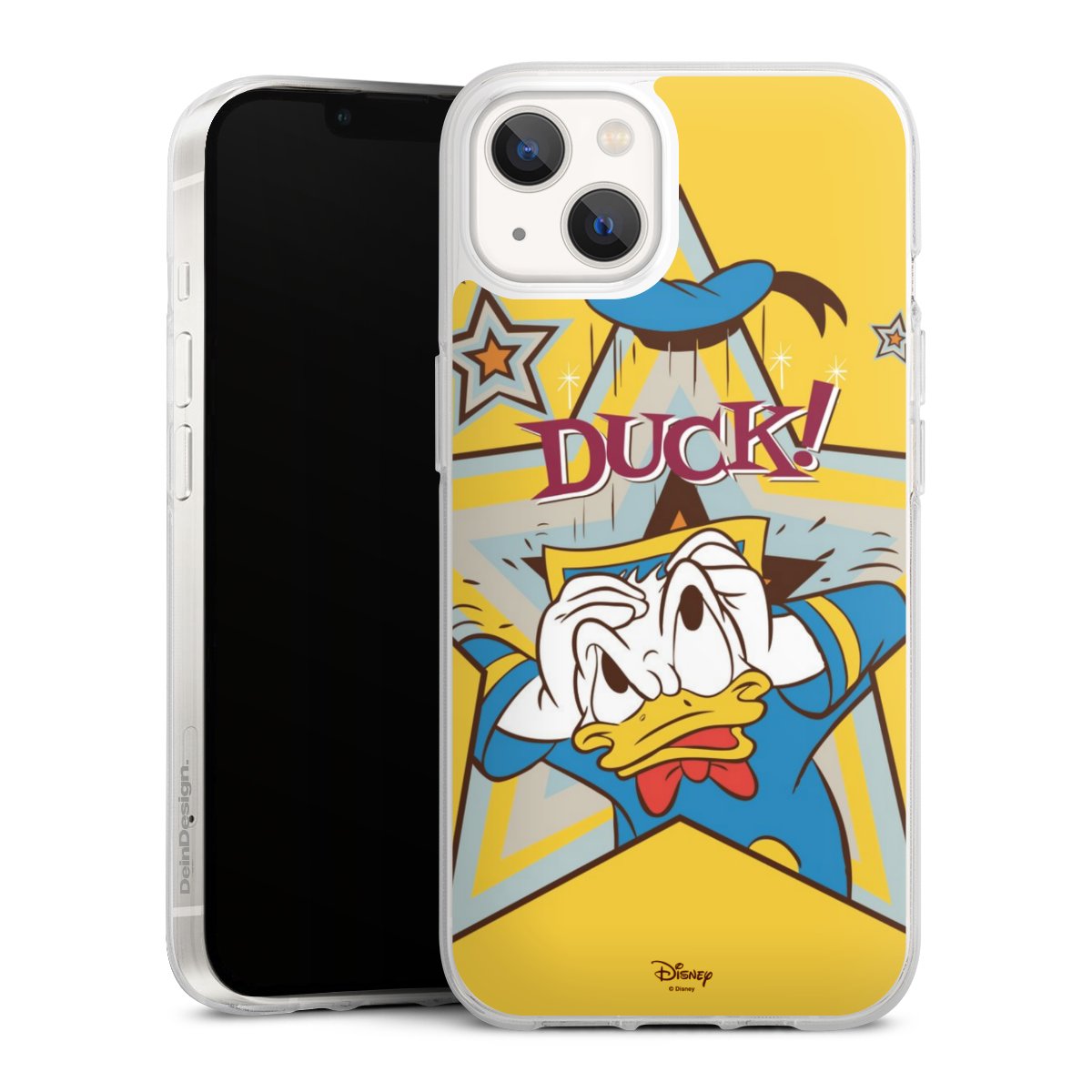 iPhone 13 Handy Silikon Hülle Case transparent Handyhülle Official Licensed Product Donald Duck Disney Silikon Case