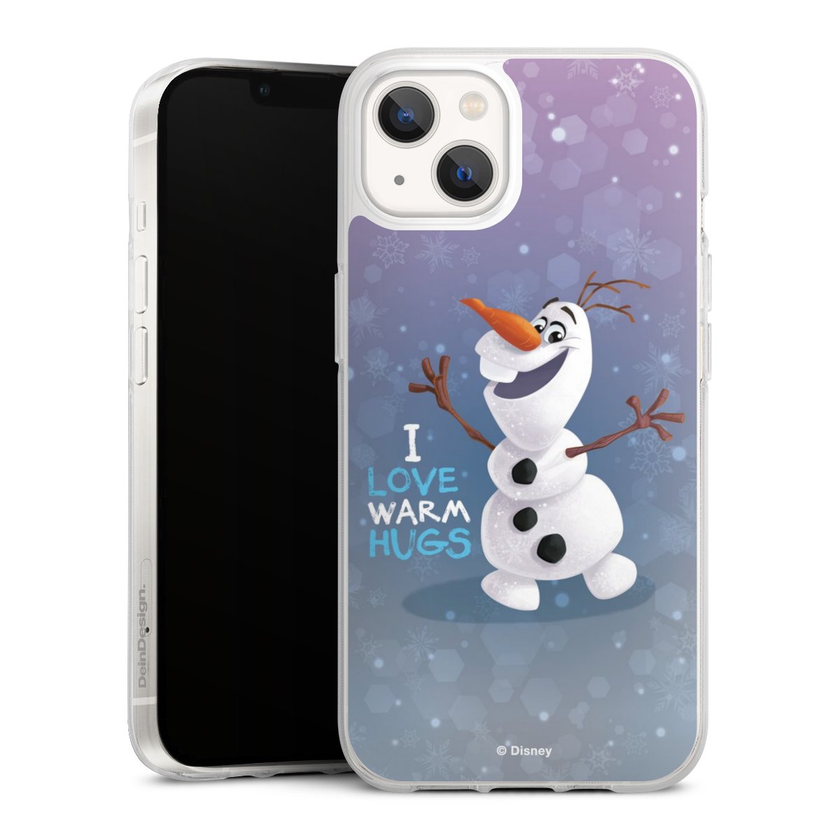 iPhone 13 Handy Silikon Hülle Case transparent Handyhülle Frozen Frozen Olaf Official Licensed Product Silikon Case