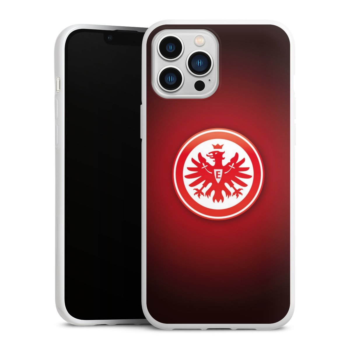 iPhone 13 Pro Max Handy Silikon Hülle Case weiß Handyhülle Eintracht Frankfurt Official Licensed Product Coat Of Arms Silikon Case