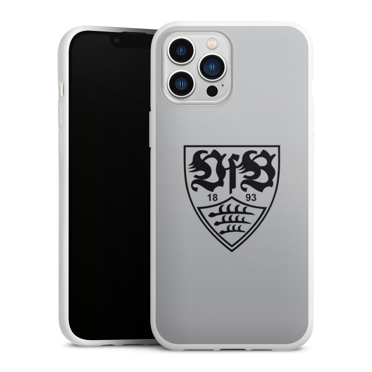 iPhone 13 Pro Max Handy Silikon Hülle Case weiß Handyhülle Logo Vfb Stuttgart Official Licensed Product Silikon Case