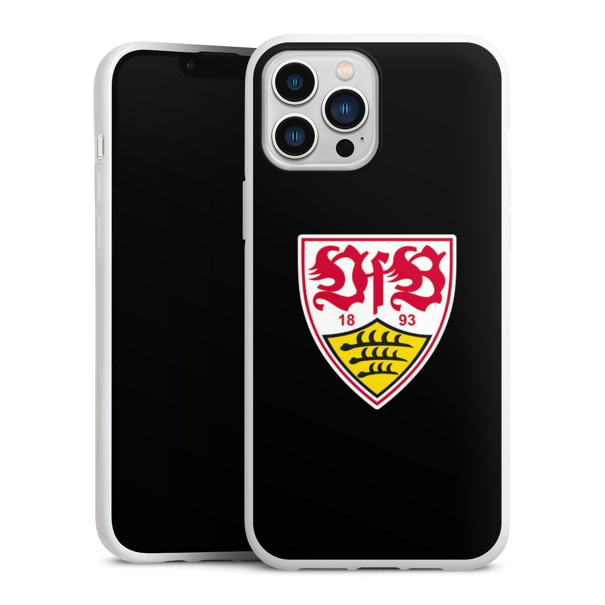 iPhone 13 Pro Max Handy Silikon Hülle Case weiß Handyhülle Vfb Stuttgart Official Licensed Product Coat Of Arms Silikon Case