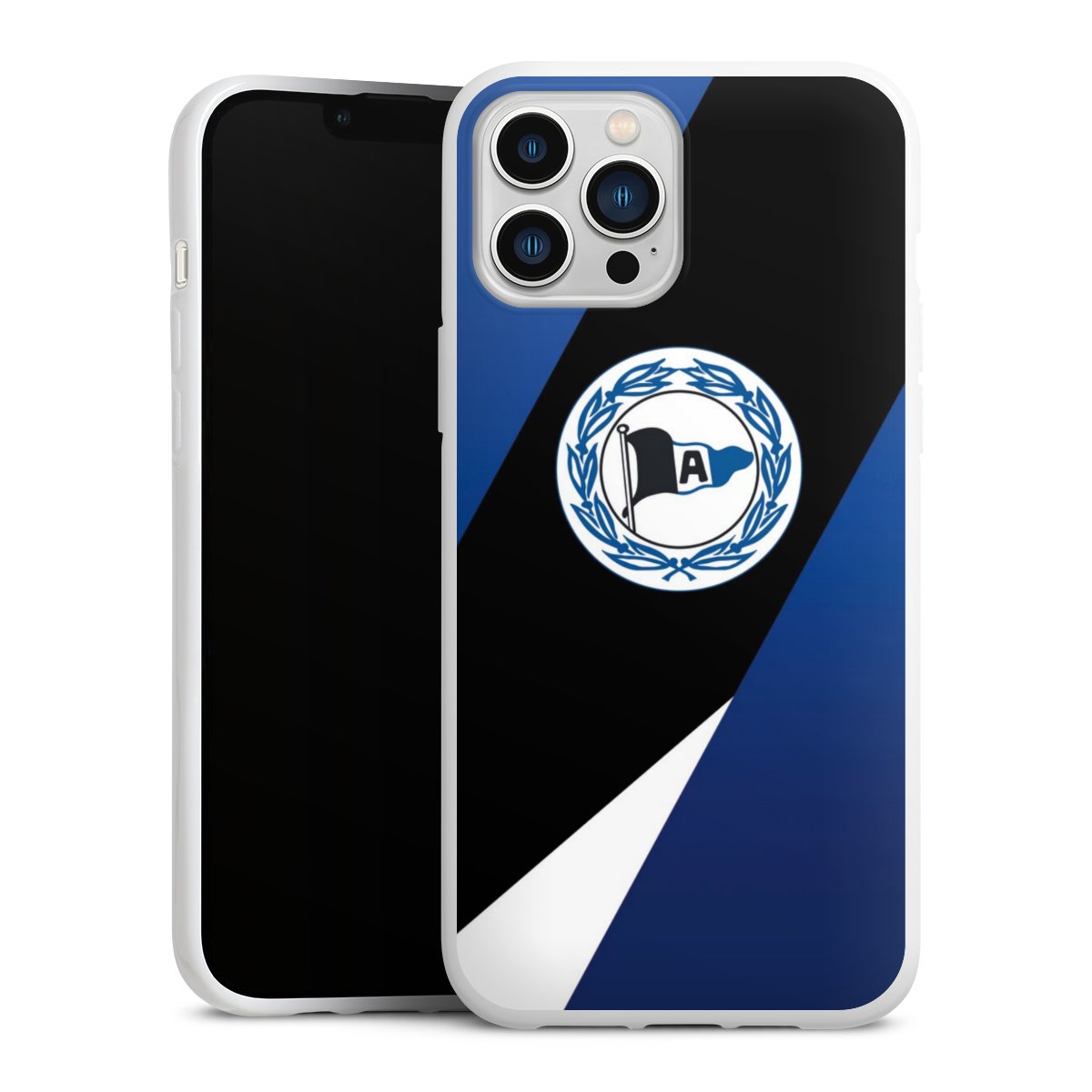 iPhone 13 Pro Max Handy Silikon Hülle Case weiß Handyhülle Official Licensed Product Arminia Bielefeld Dsc Silikon Case