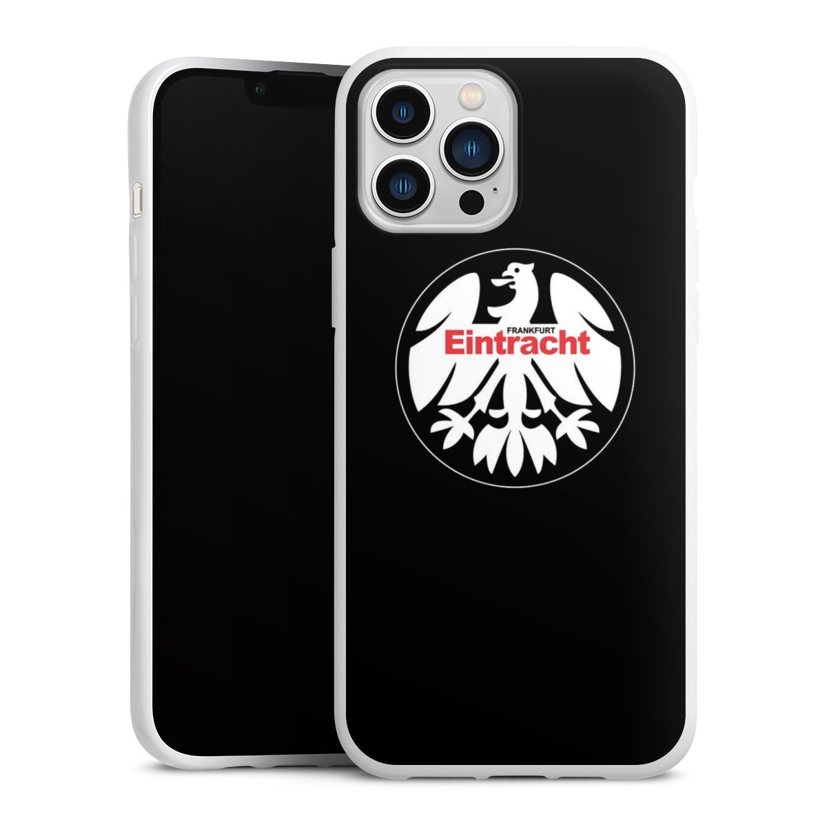 iPhone 13 Pro Max Handy Silikon Hülle Case weiß Handyhülle Official Licensed Product Eintracht Frankfurt Sge Silikon Case