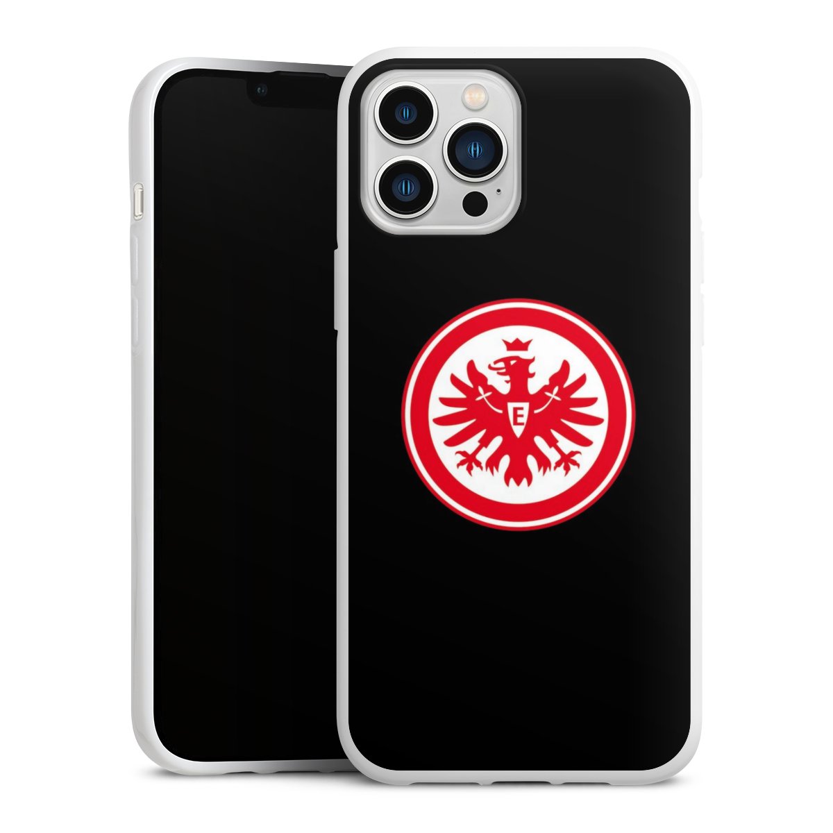 iPhone 13 Pro Max Handy Silikon Hülle Case weiß Handyhülle Eintracht Frankfurt Sge Eagle Silikon Case