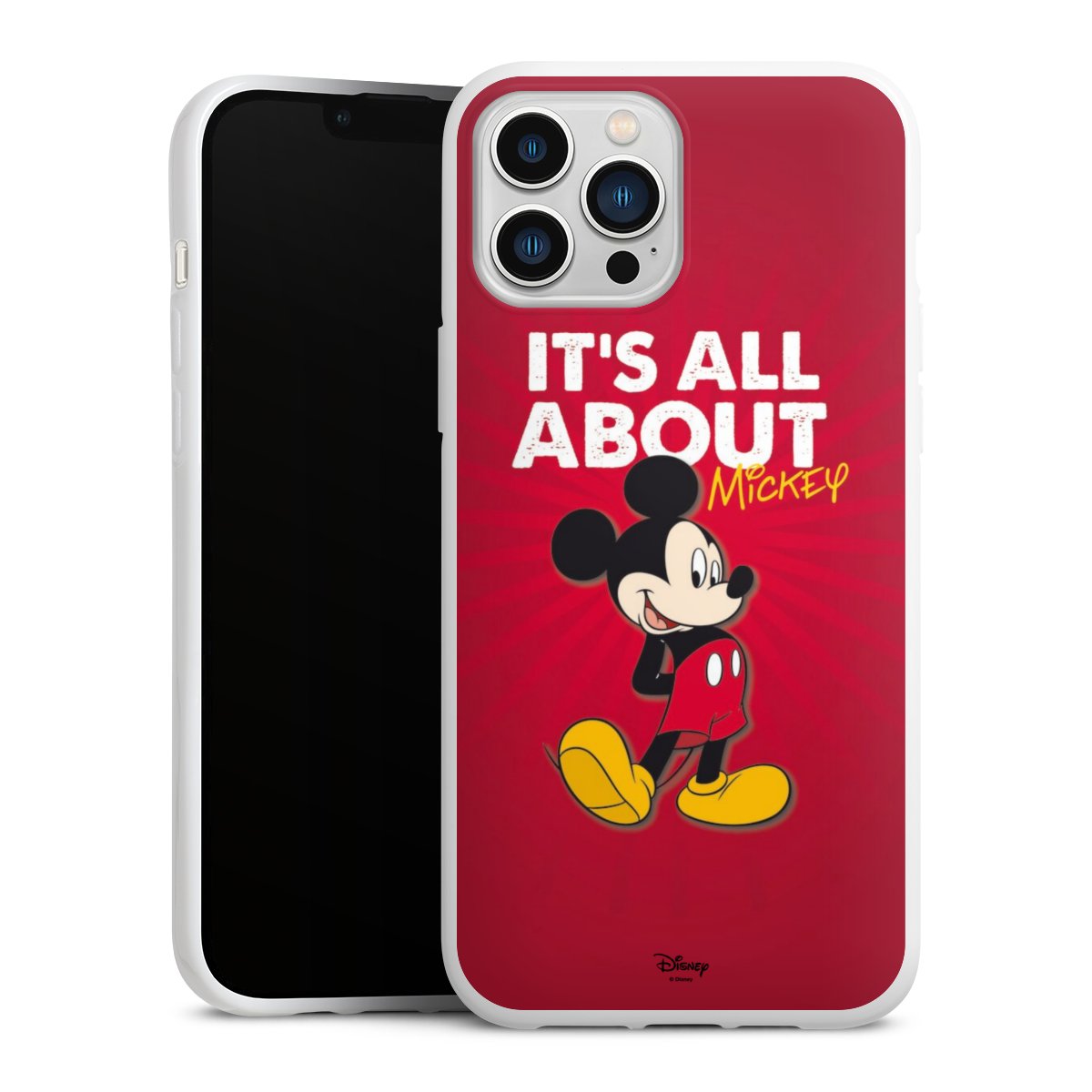 iPhone 13 Pro Max Handy Silikon Hülle Case weiß Handyhülle Mouse Disney Official Licensed Product Silikon Case