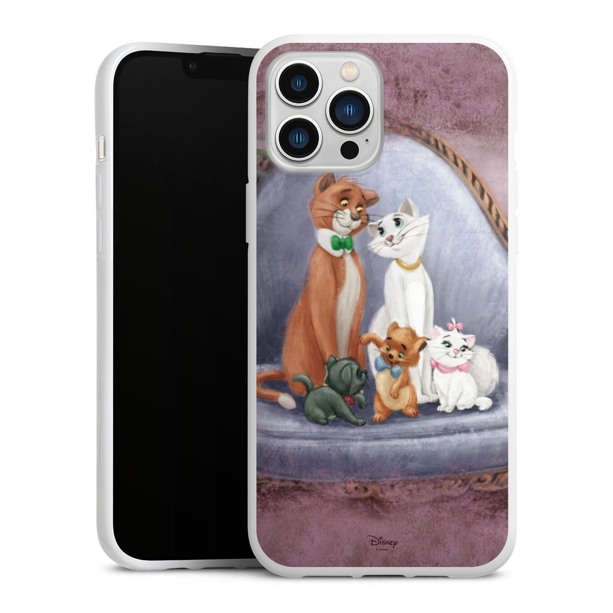 iPhone 13 Pro Max Handy Silikon Hülle Case weiß Handyhülle Official Licensed Product Disney Aristocats Silikon Case