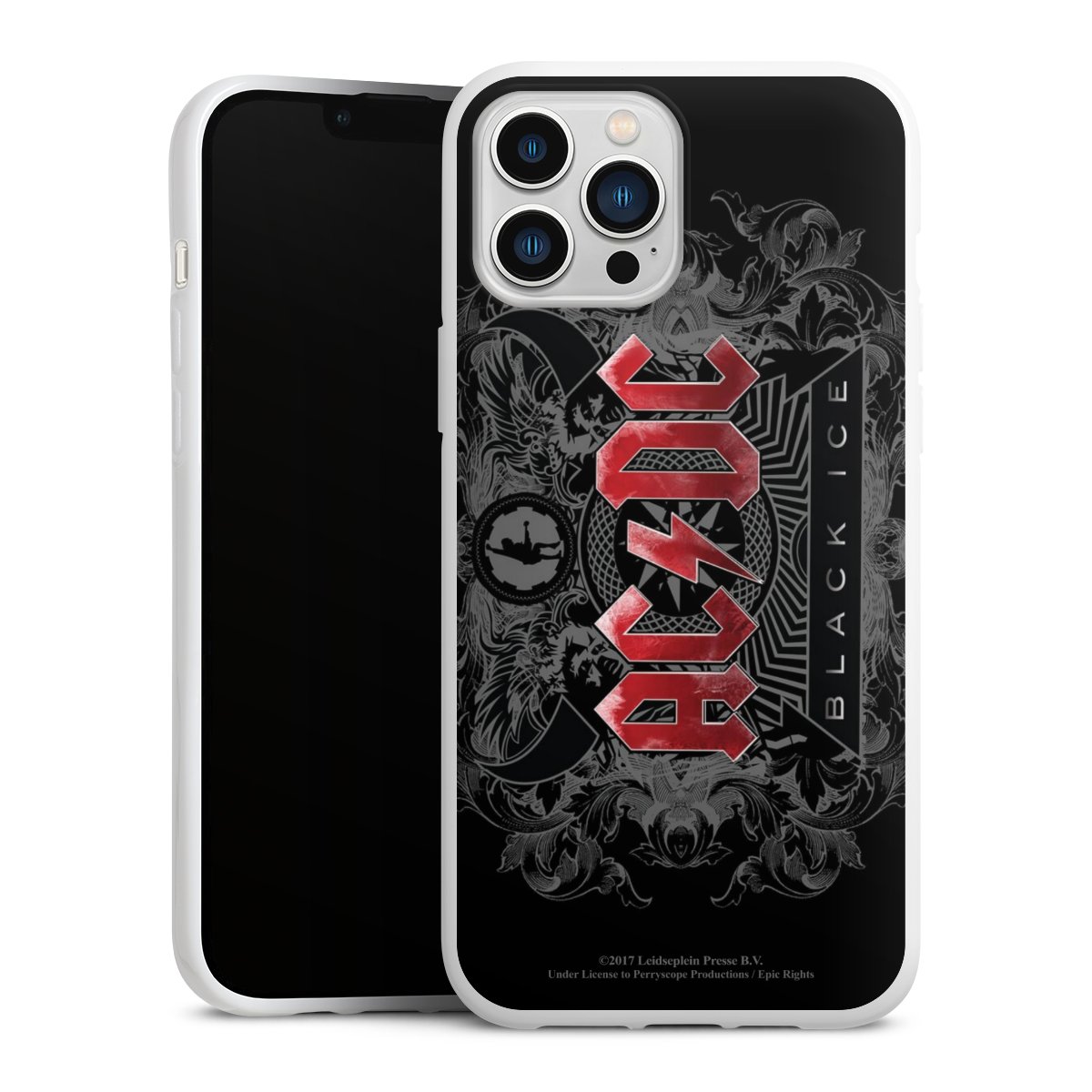 iPhone 13 Pro Max Handy Silikon Hülle Case weiß Handyhülle Merchandise Black Ice Acdc Silikon Case