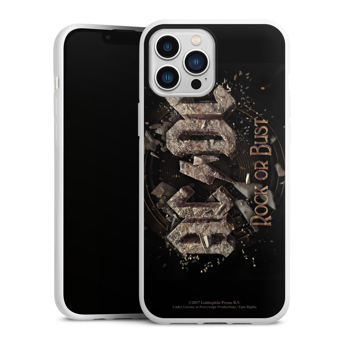 iPhone 13 Pro Max Handy Silikon Hülle Case weiß Handyhülle Acdc Official Licensed Product Rock Or Bust Silikon Case