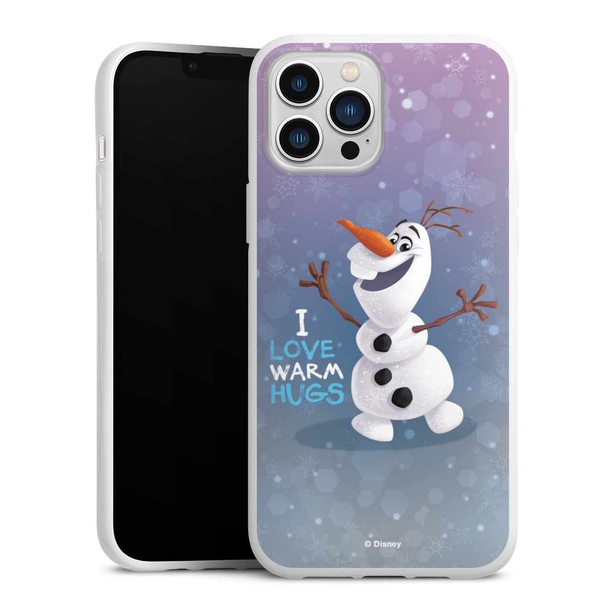 iPhone 13 Pro Max Handy Silikon Hülle Case weiß Handyhülle Frozen Frozen Olaf Official Licensed Product Silikon Case