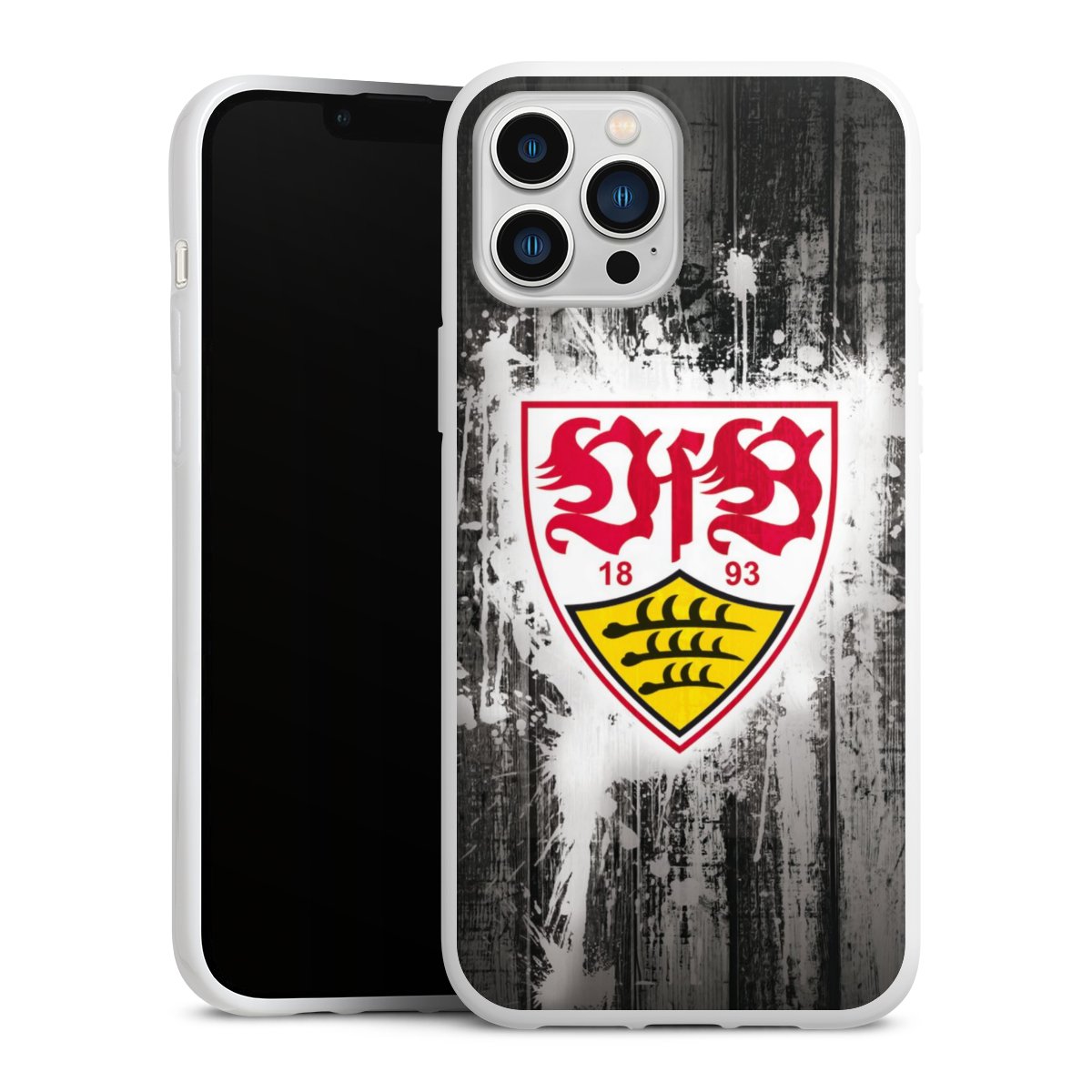 iPhone 13 Pro Max Handy Silikon Hülle Case weiß Handyhülle Vfb Stuttgart Official Licensed Product Silikon Case