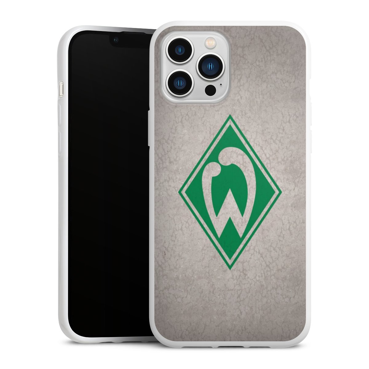 iPhone 13 Pro Max Handy Silikon Hülle Case weiß Handyhülle Sv Werder Bremen Concrete Official Licensed Product Silikon Case