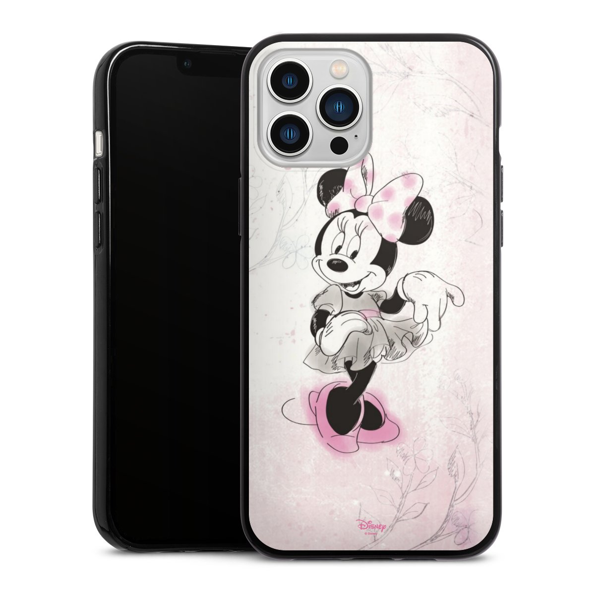 iPhone 13 Pro Max Handy Silikon Hülle Case schwarz Handyhülle Disney Minnie Mouse Vintage