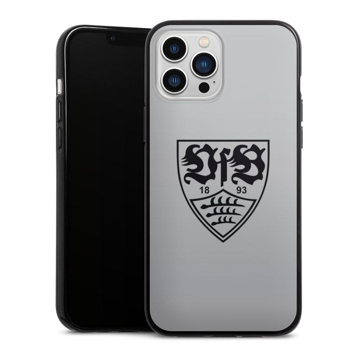 iPhone 13 Pro Max Handy Silikon Hülle Case schwarz Handyhülle Logo Vfb Stuttgart Official Licensed Product