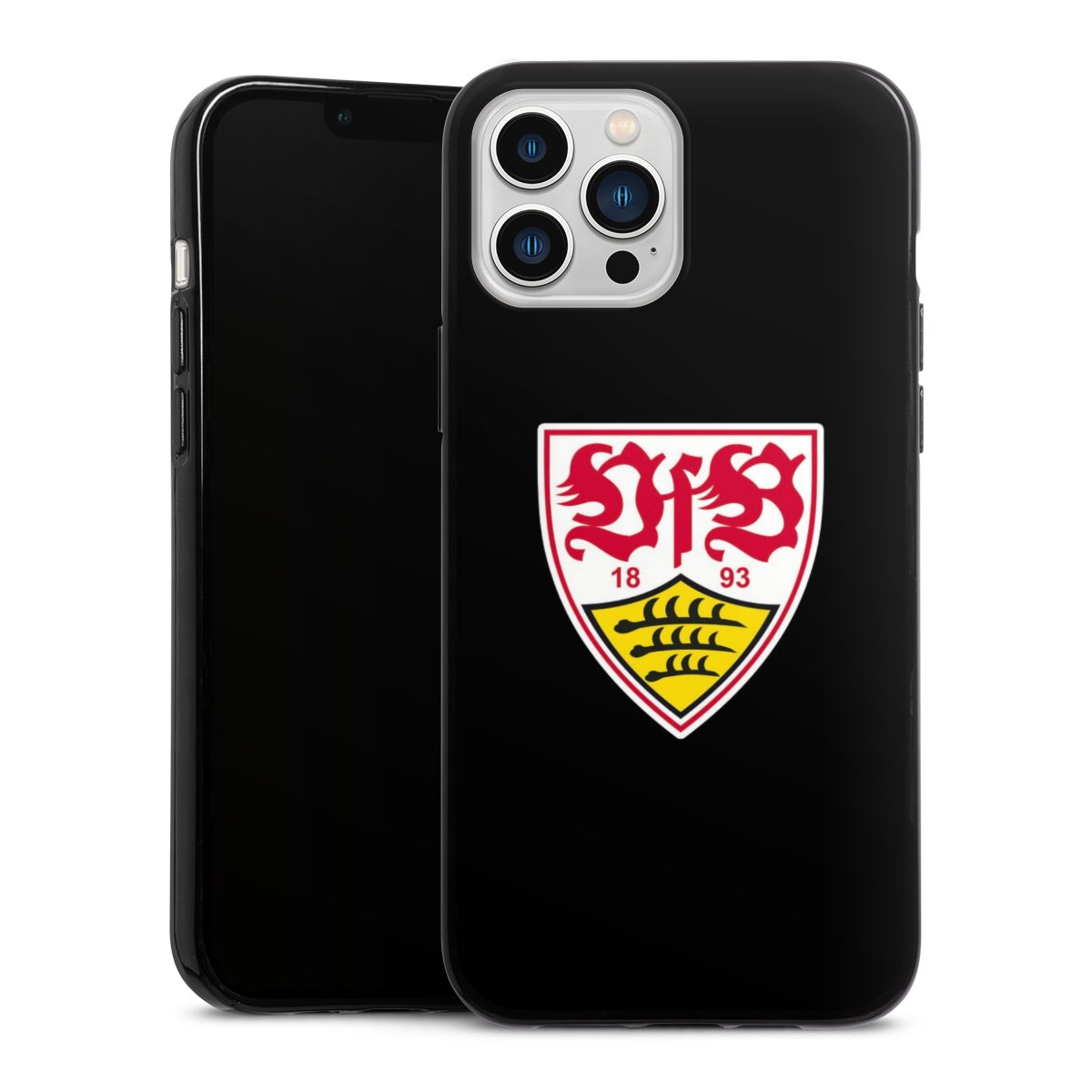 iPhone 13 Pro Max Handy Silikon Hülle Case schwarz Handyhülle Vfb Stuttgart Official Licensed Product Coat Of Arms