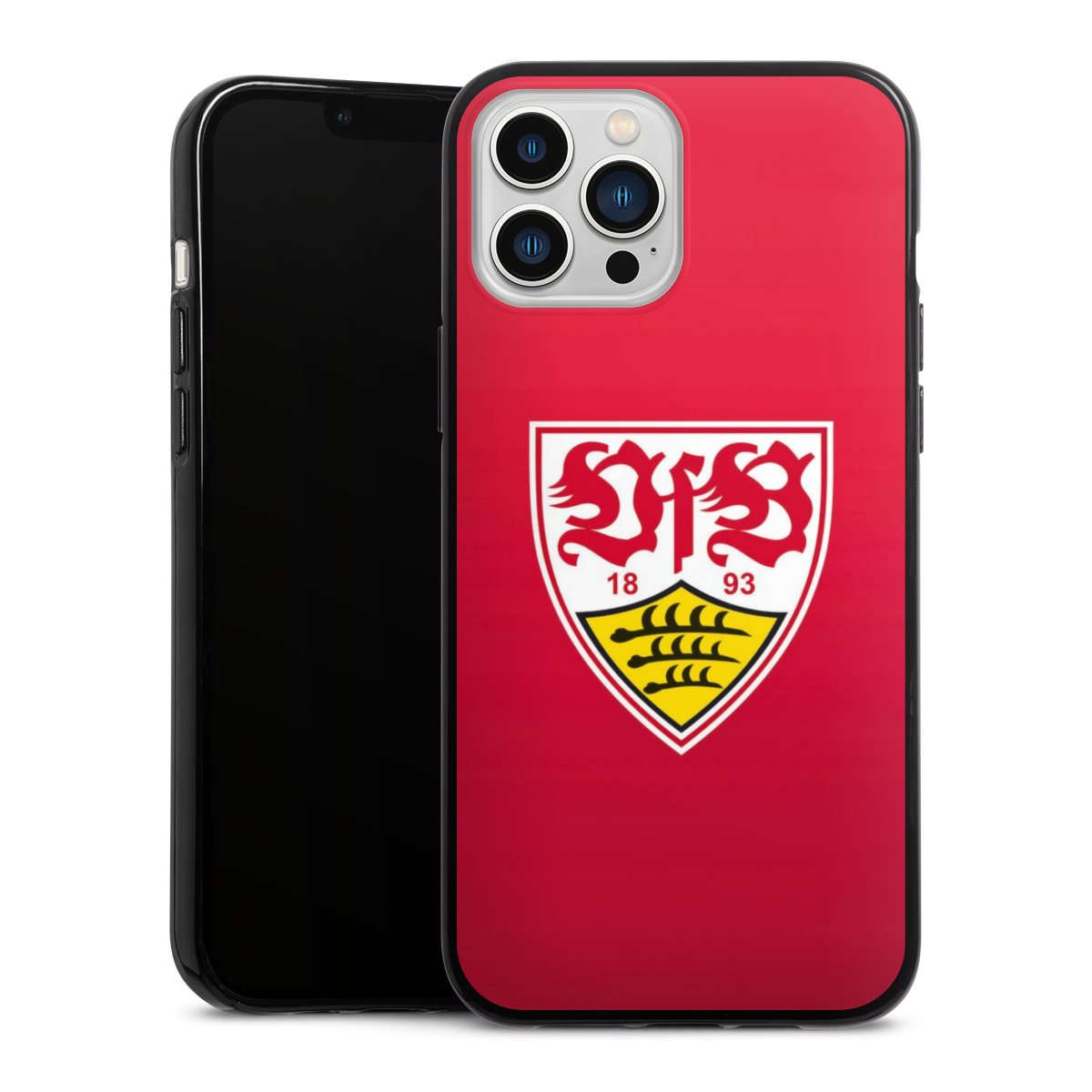 iPhone 13 Pro Max Handy Silikon Hülle Case schwarz Handyhülle Official Licensed Product Vfb Stuttgart