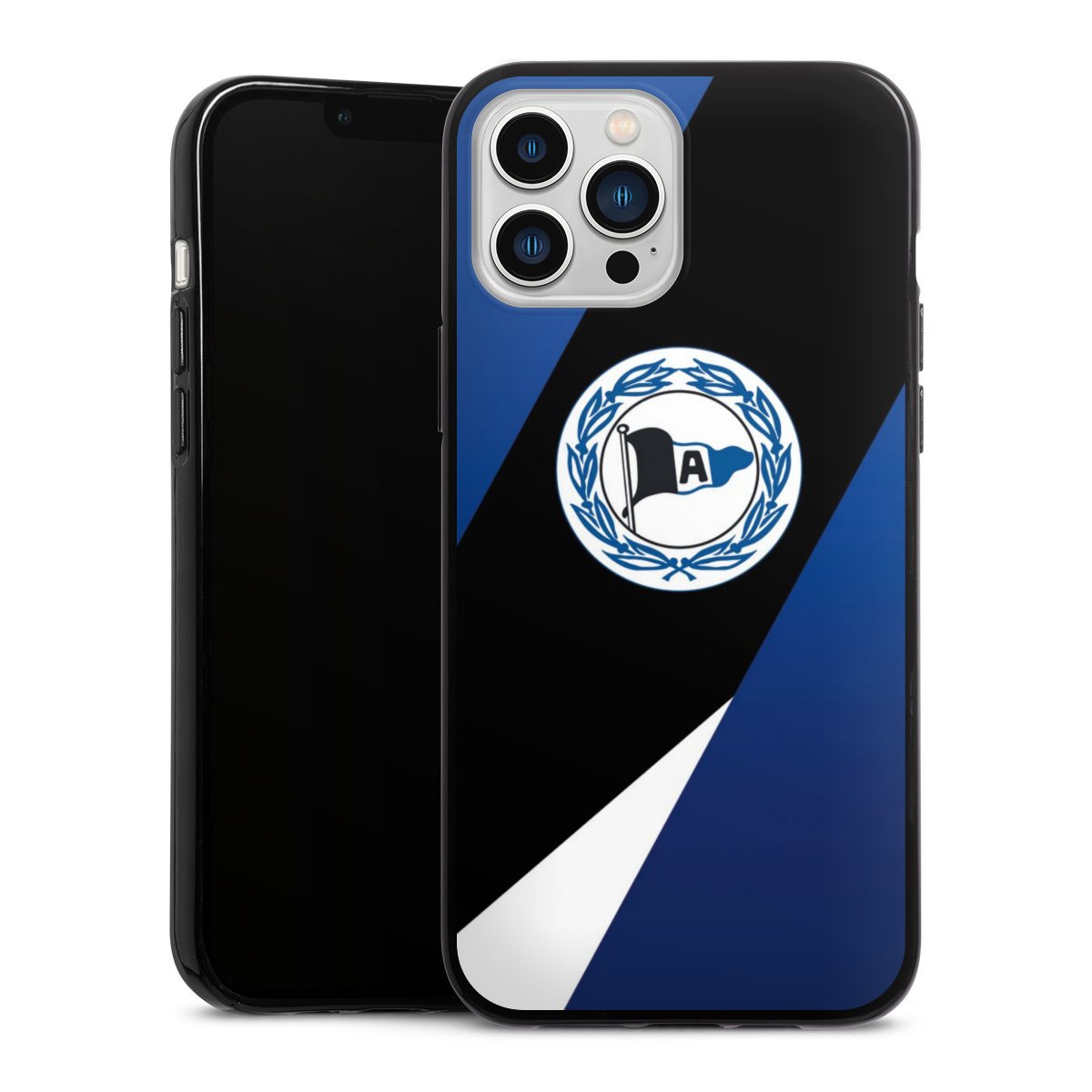 iPhone 13 Pro Max Handy Silikon Hülle Case schwarz Handyhülle Official Licensed Product Arminia Bielefeld Dsc