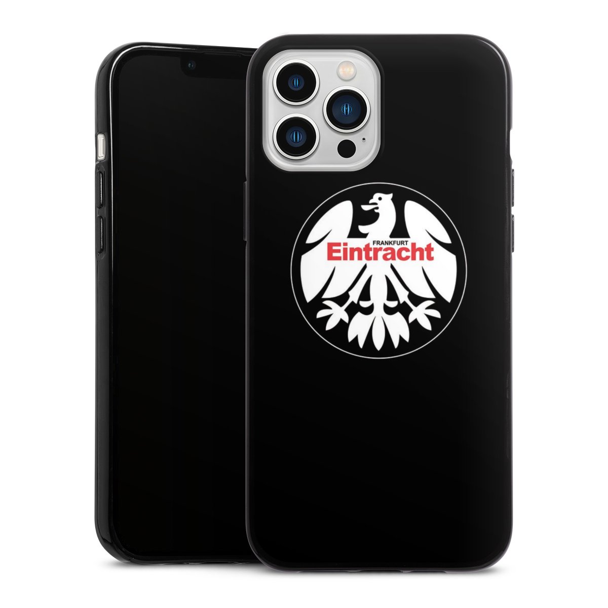 iPhone 13 Pro Max Handy Silikon Hülle Case schwarz Handyhülle Official Licensed Product Eintracht Frankfurt Sge