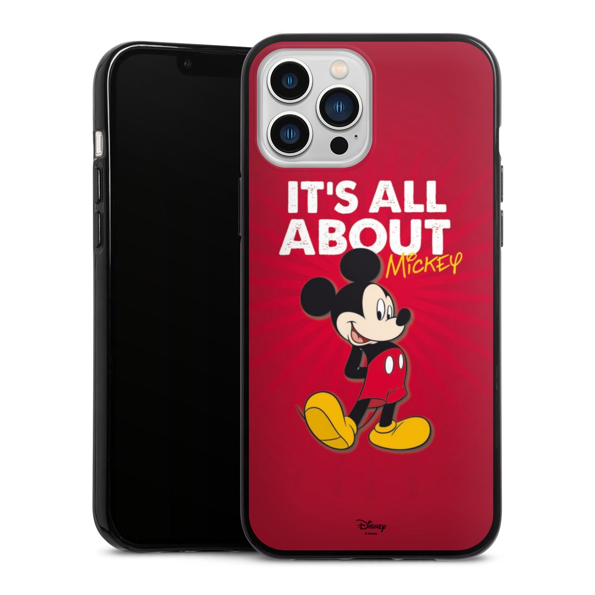 iPhone 13 Pro Max Handy Silikon Hülle Case schwarz Handyhülle Mouse Disney Official Licensed Product