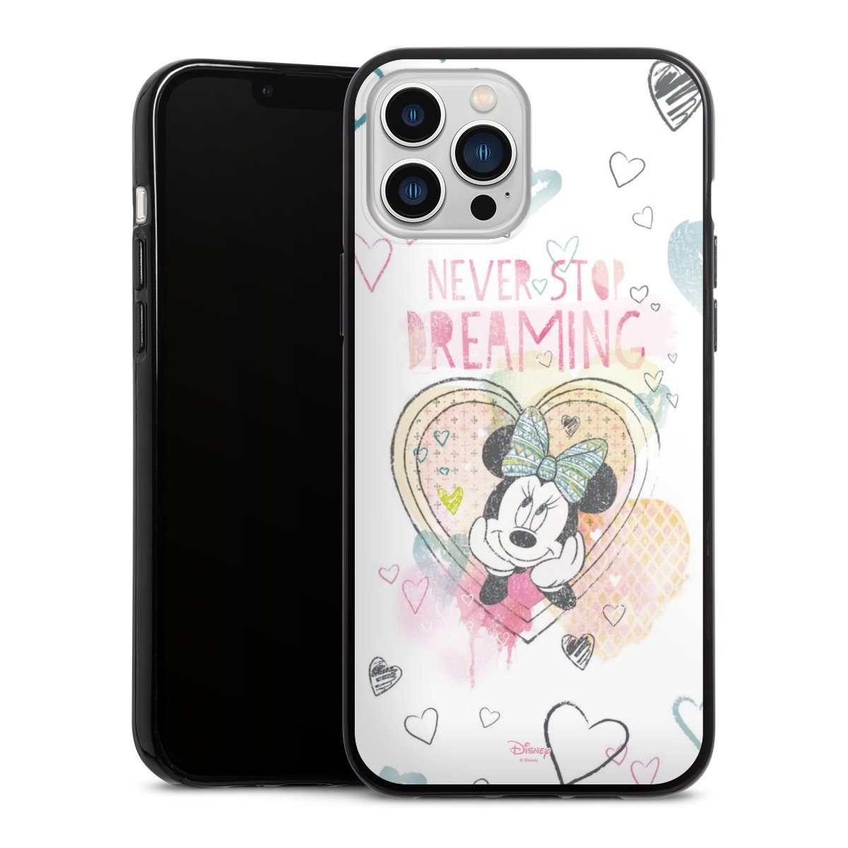 iPhone 13 Pro Max Handy Silikon Hülle Case schwarz Handyhülle Disney Official Licensed Product Minnie Mouse