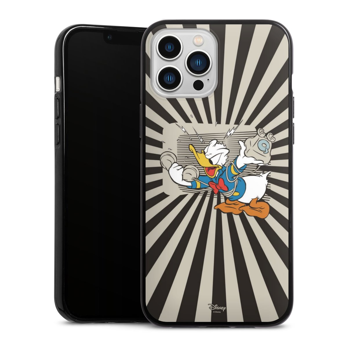 iPhone 13 Pro Max Handy Silikon Hülle Case schwarz Handyhülle Donald Duck Disney Official Licensed Product